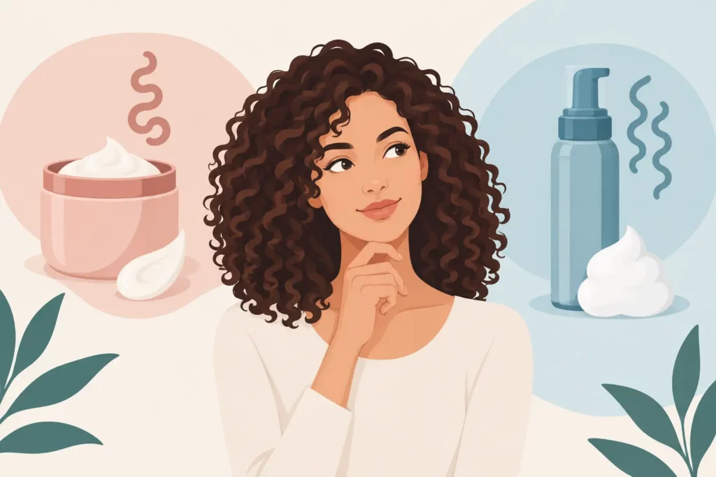 Curl Cream versus Schaumfestiger: Was passt?