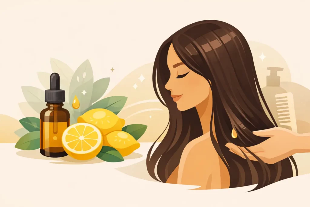 Zitronenöl für die Haare richtig anwenden